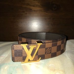 Louis Vuitton Damier Ebene Belt Size 40